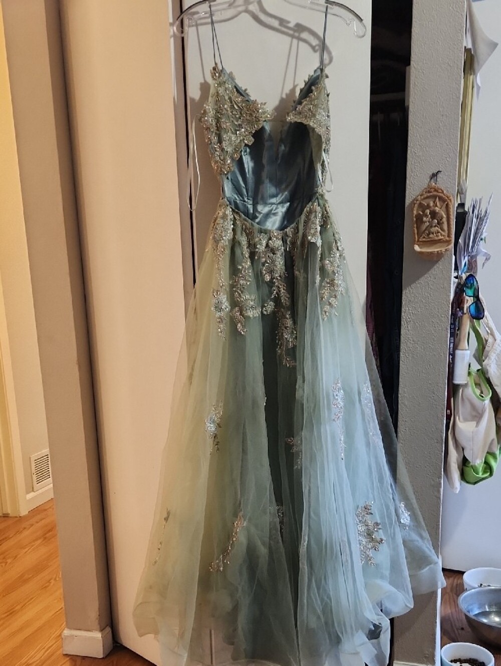 Colette Mon Cheri Women's  Satin Cotillion Evening Ball Cocktail Dress Sz 4 - Picture 4 of 16